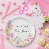 Baby in Bloom Spring Floral Girl Babydusche Pappteller (Party)