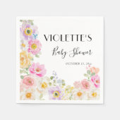 Baby in Bloom Spring Floral Girl Babydusche Serviette (Vorderseite)