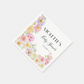 Baby in Bloom Spring Floral Girl Babydusche Serviette (Ecke)