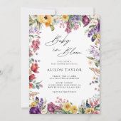 Baby in Bloom Spring Garden Blume Babydusche Einladung (Vorderseite)