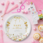 Baby in Bloom Spring Gelbe Wildblume Babydusche Pappteller (Party)