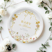 Baby in Bloom Spring Gelbe Wildblume Babydusche Pappteller