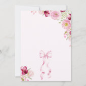 Baby in Bloom Spring Kinderdusche Einladung (Rückseite)