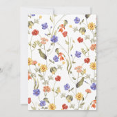 Baby in Bloom Spring Sommer Wildblume Kinderdusche Einladung (Rückseite)