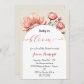 Baby in Bloom Spring Summer Floral Baby Dusche Einladung (Vorne/Hinten)