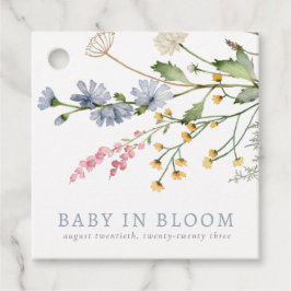 Baby in Bloom Spring Wildblume Floral Bouquet Geschenkanhänger