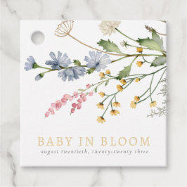 Baby in Bloom Spring Wildblume Floral Bouquet Geschenkanhänger
