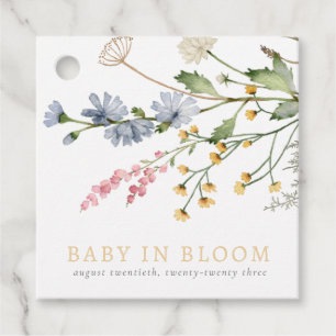 Baby in Bloom Spring Wildblume Floral Bouquet Geschenkanhänger