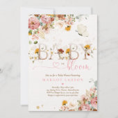 Baby in Bloom Spring Wildblume Kinderdusche Einladung (Vorderseite)