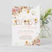Baby in Bloom Spring Wildblume Kinderdusche Einladung (Stehend Vorderseite)