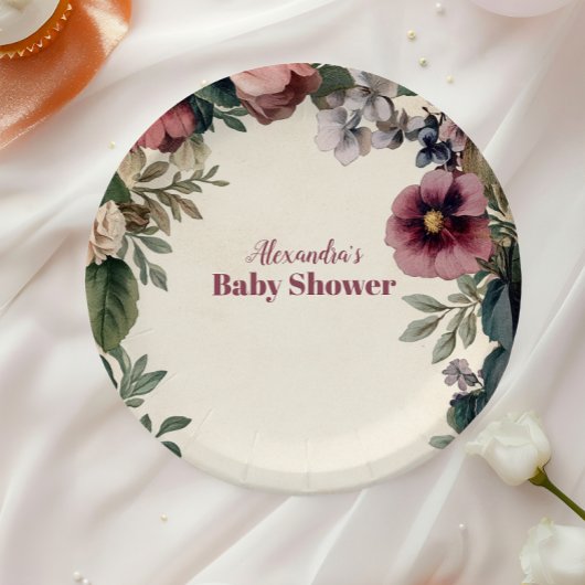 Baby in Bloom Spring Wildblume Pappteller