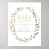 Baby in Bloom Spring Wildblume Willkommenspender Poster (Vorne)