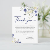 Baby in Bloom Spring Wildblumen Danke Karte (Stehend Vorderseite)