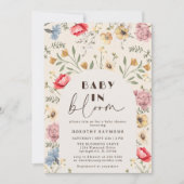 Baby in Bloom Stilvolle Arch Floral Baby Dusche Einladung (Vorderseite)
