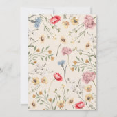 Baby in Bloom Stilvolle Arch Floral Baby Dusche Einladung (Rückseite)