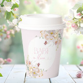 Baby in Bloom Stilvolle Blütenpink Babydusche Pappbecher