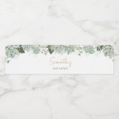 Baby in Bloom Succulent Baby Dusche Wasserflaschenetikett (Einzelnes Label)