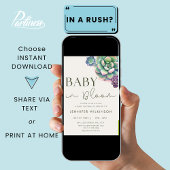 Baby in Bloom Succulent Wüste Baby Dusche Einladung