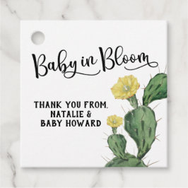 Baby in Bloom Sukkulent Dusche Gefallen Tag Geschenkanhänger