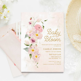 Baby in Bloom Summer Floral Baby Dusche Einladung