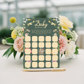 Baby in Bloom Summer Floral Garden Bingo Game Card Einladung