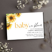Baby in Bloom Sunflower Baby Dusche Party Einladung