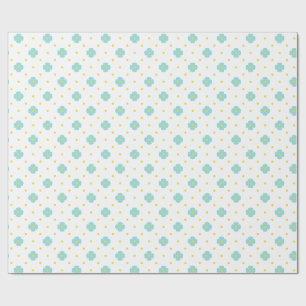 Baby in Bloom Süße blaue florale Babyparty Geschenkpapier