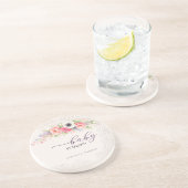 Baby in Bloom Sweet Floral Baby Shower Getränkeuntersetzer (Seite)