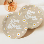 Baby in Bloom Tan Daisy Blume Floral Baby Dusche Pappteller<br><div class="desc">Das ist ein Baby in Bloom Tan Retro Daisy Blume Blumenkinderdusche Papier Teller.</div>