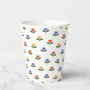 Baby in Bloom Tulpen-Trendy Moderne Babyparty Pappbecher