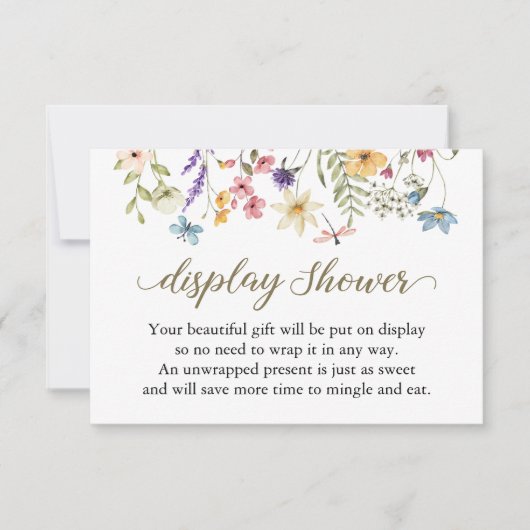 Baby in Bloom Unverpackte Babydusche Geschenkkarte Einladung (Vorderseite)