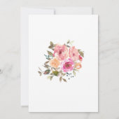 Baby in Bloom Wasserfarbe Fall Bloral Baby Dusche Einladung (Rückseite)