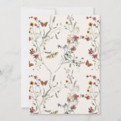 Baby in Bloom Wasserfarbe Wildblume Kinderdusche Einladung (Rückseite)