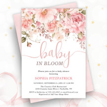 Baby in Bloom Wasserfarben Blumen Mädchen Baby Sho