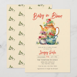 Baby in Bloom | Watercolor Baby Shower Einladung