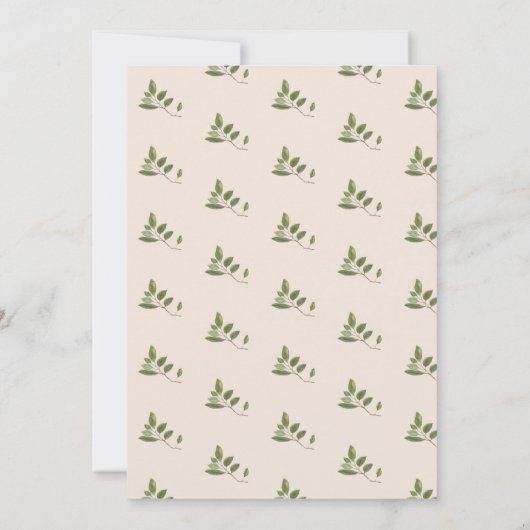 Baby in Bloom | Watercolor Baby Shower Einladung (Rückseite)