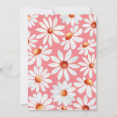 Baby in Bloom Watercolor Daisies & Butterfly Pink Einladung (Rückseite)