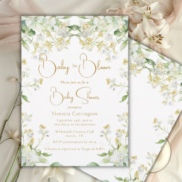 Baby in Bloom Watercolor Floral Baby Dusche Einladung