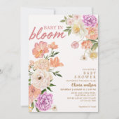 Baby in bloom watercolor floral baby shower einladung (Vorderseite)