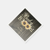 Baby in Bloom Watercolor Sonnenblumendusche Serviette (Ecke)