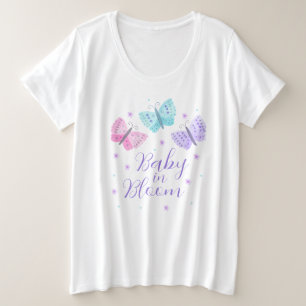 Baby in Bloom Whimsical Butterfly Babydusche Große Größe T-Shirt