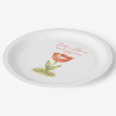 Baby in Bloom Whimsical Garden Boho Baby Shower Pappteller (Schrägansicht)