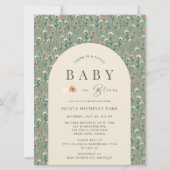 Baby in Bloom Whimsical Wildblume Babydusche Einladung (Vorderseite)