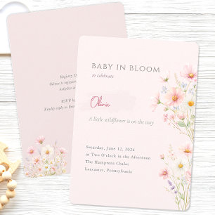 Baby in Bloom Whimsical Wildblumen-Baby-Party Einladung