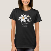 Baby in Bloom White Daisy Baby Shower T-Shirt (Vorderseite)
