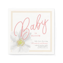 Baby in Bloom White Daisy Floral Baby Shower