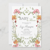 Baby in Bloom Wiesenblumen Aquarell