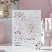 Baby in Bloom Wild Blume Bow Spring Baby Dusche Einladung