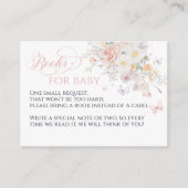 Baby in Bloom Wild Blume Butterfly Babydusche Begleitkarte (Vorderseite)