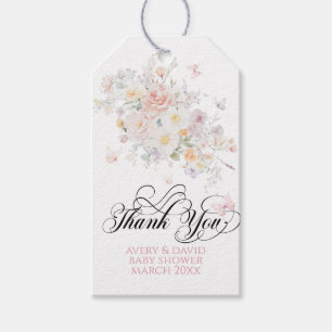 Baby in Bloom Wild Blume Butterfly Babydusche Geschenkanhänger